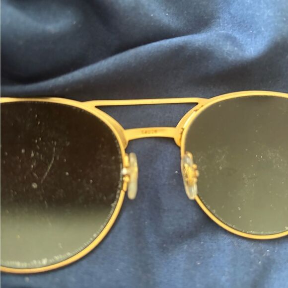 Ray-Ban RB3546 sunglasses aviator logo mirror lens eyewear gold frame glasses